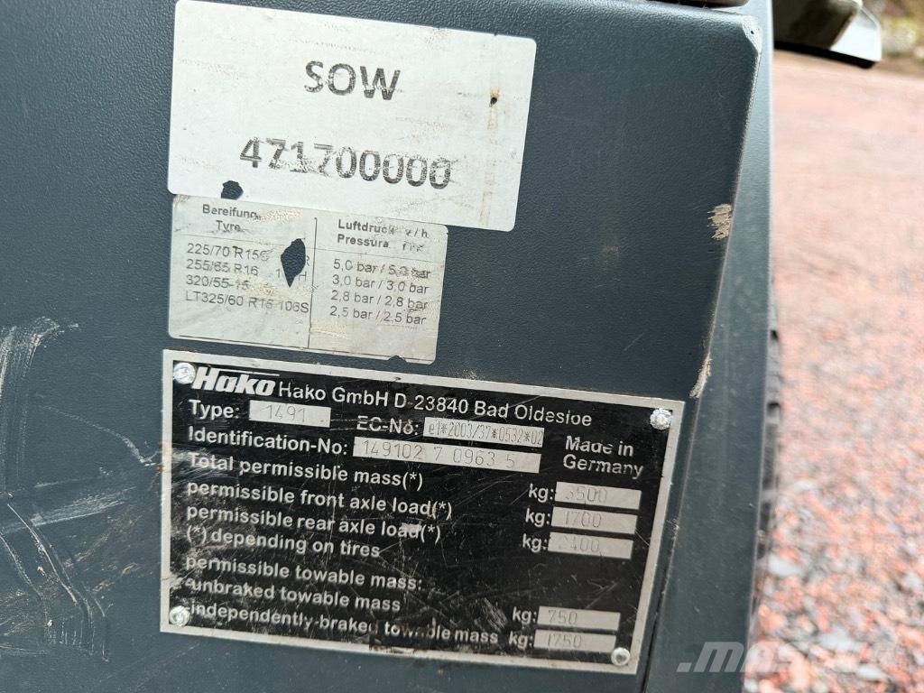 Hako Citymaster 1600 Cadde süpürücüler