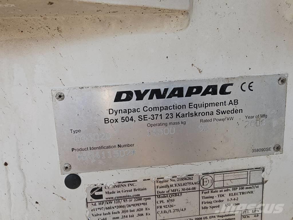 Dynapac CA 302 D Tek tamburlu silindirler