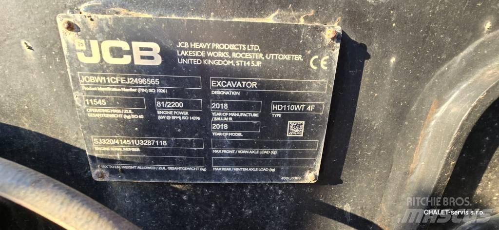 JCB 110 W Hydradig Lastik tekerli ekskavatörler