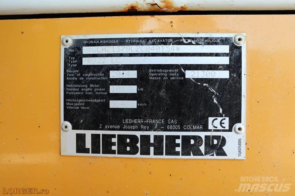 Liebherr R 922 LC Paletli ekskavatörler