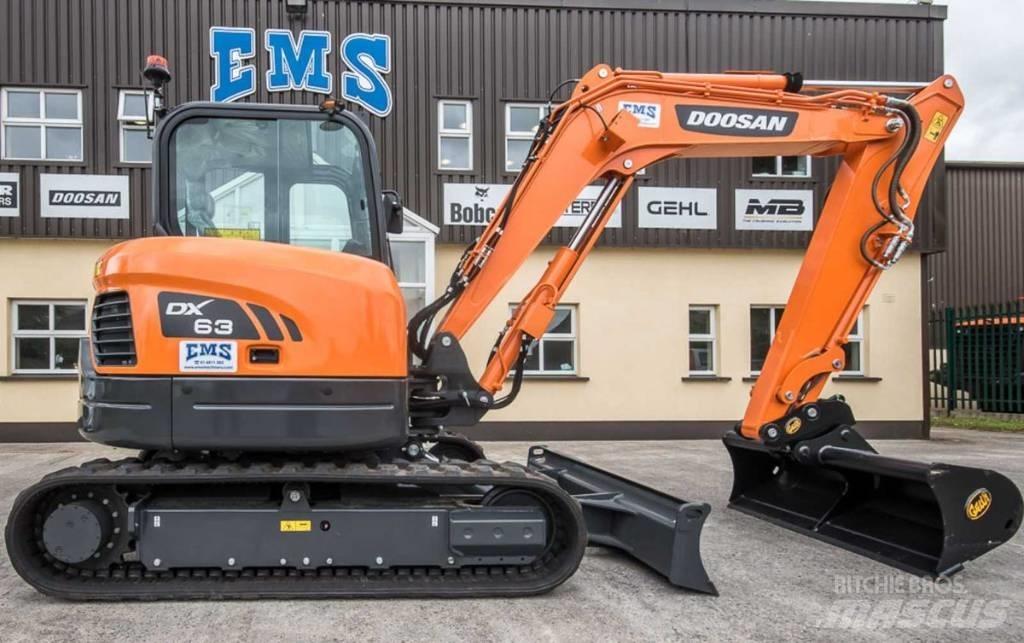 Doosan DX 63-3 Mini ekskavatörler, 7 tona dek