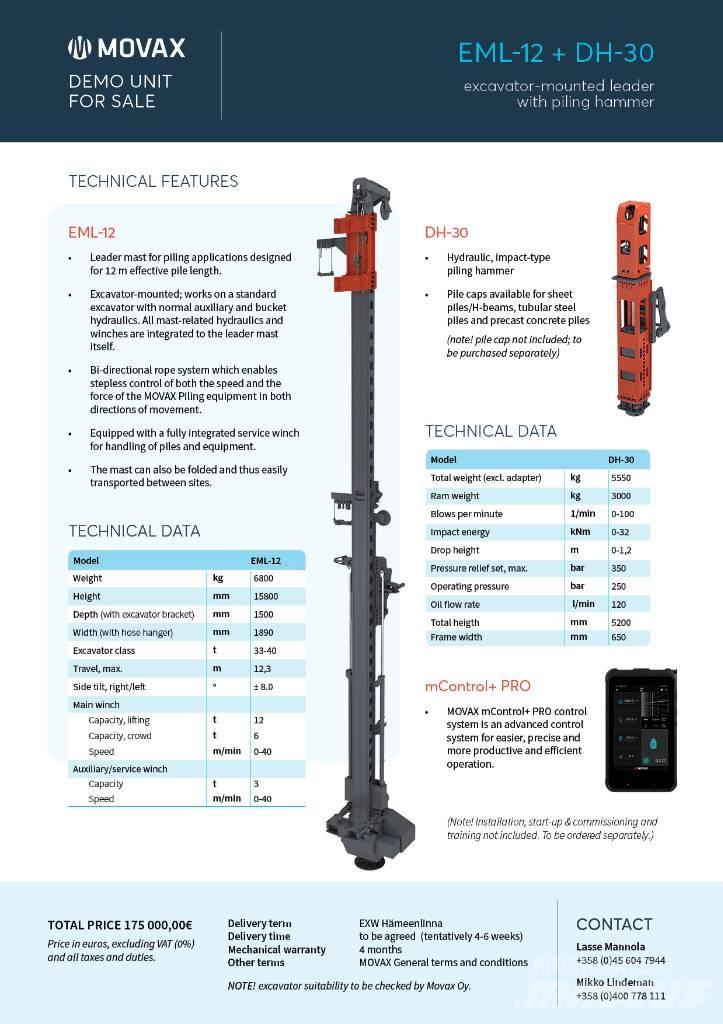 Movax EML-12 & DH-30 Hidrolik kırıcılar