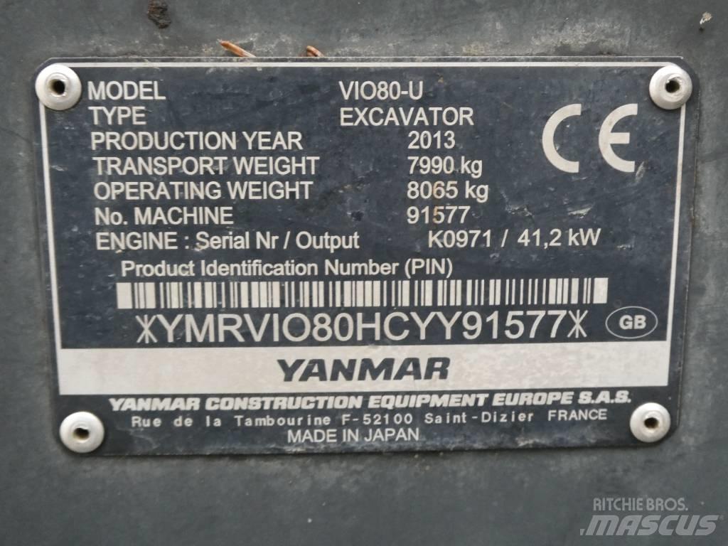 Yanmar Vio 80 U Midi ekskavatörler 7 - 12 t