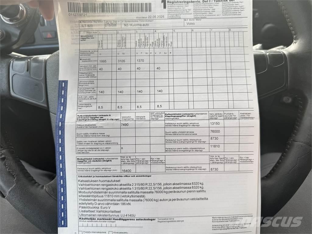 Volvo FH 540 8X4 Vinçli kamyonlar