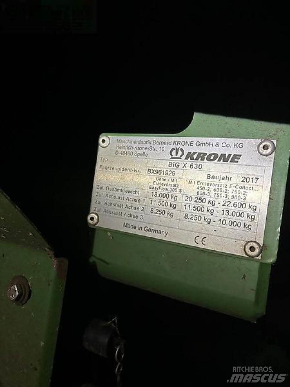 Krone big x 630 Kendi yürür silaj makinalari