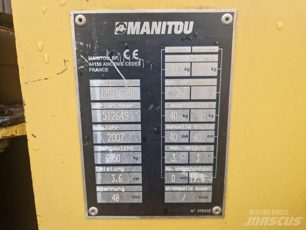 Manitou 170AETJL Körüklü personel platformları