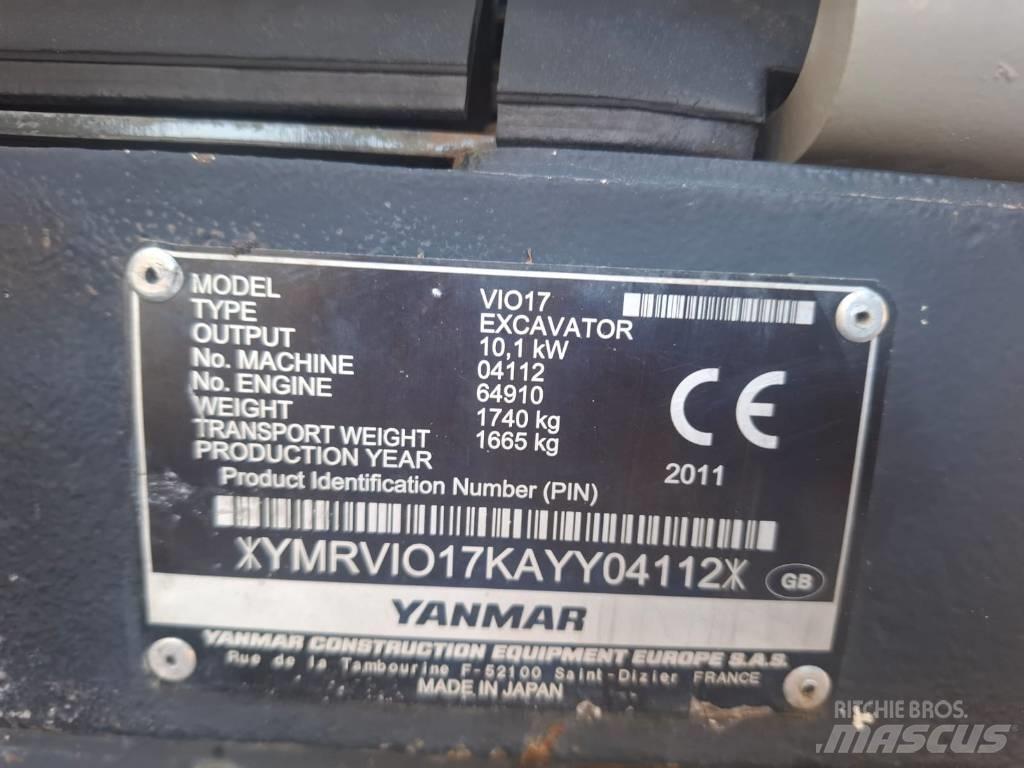 Yanmar Vio 17 Mini ekskavatörler, 7 tona dek