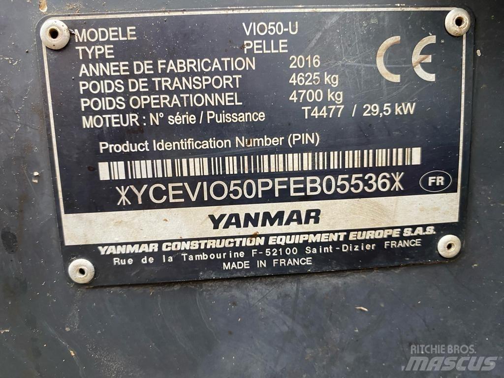 Yanmar Vio 50 U Mini ekskavatörler, 7 tona dek