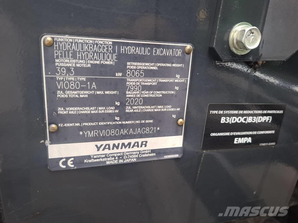 Yanmar Vio 80-1A Midi ekskavatörler 7 - 12 t