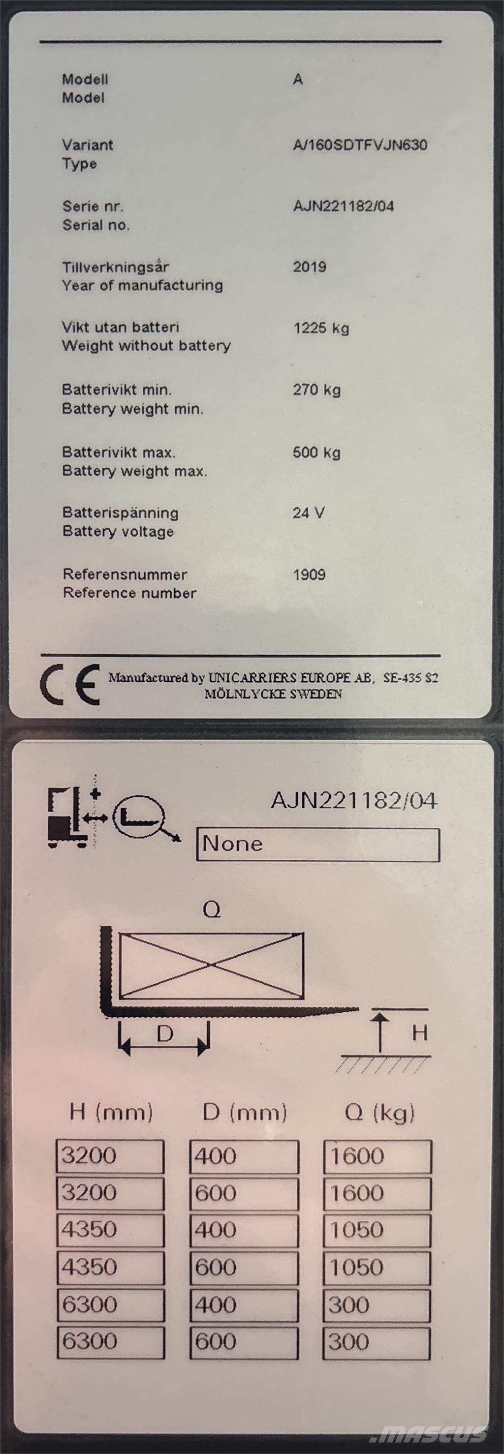 Atlet A160 Akülü depo ekipmanları