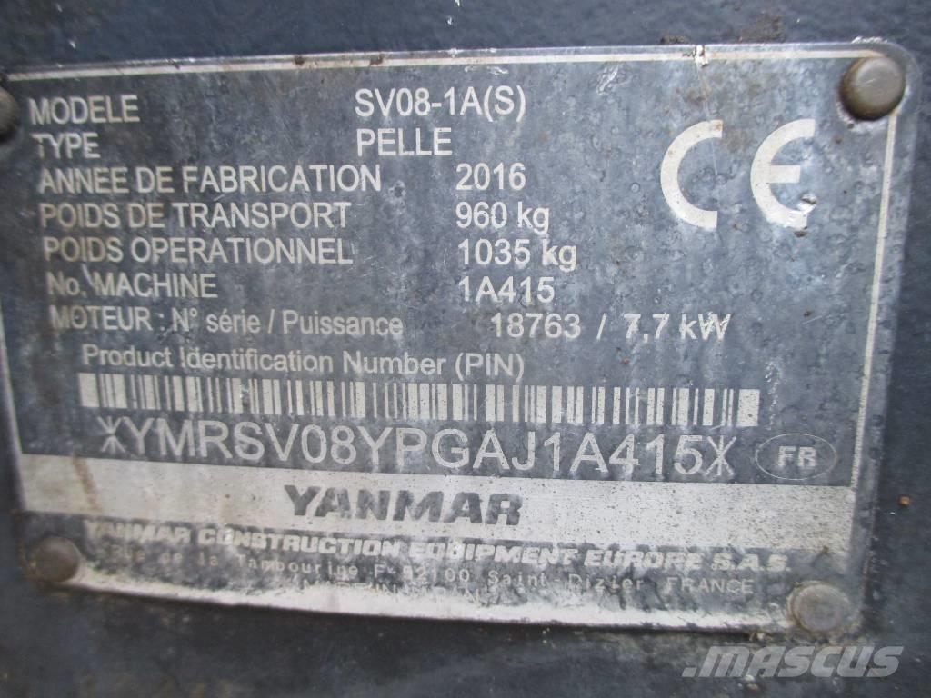 Yanmar SV 08-1 A Mini ekskavatörler, 7 tona dek