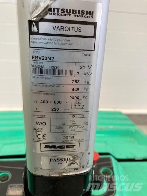 Mitsubishi PBV20N2 Düsük seviye platformu