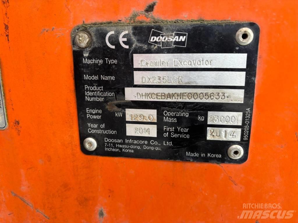 Doosan DX225 LC R Paletli ekskavatörler