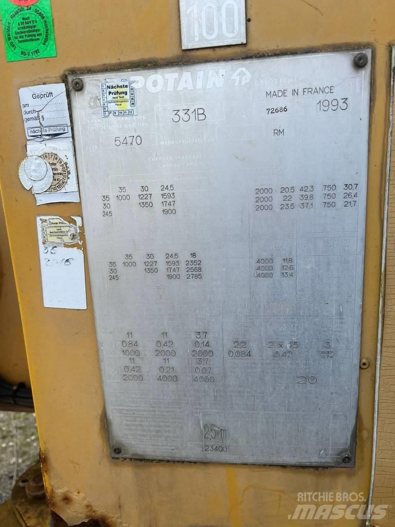 Potain GTMR 331 B Kule vinçler