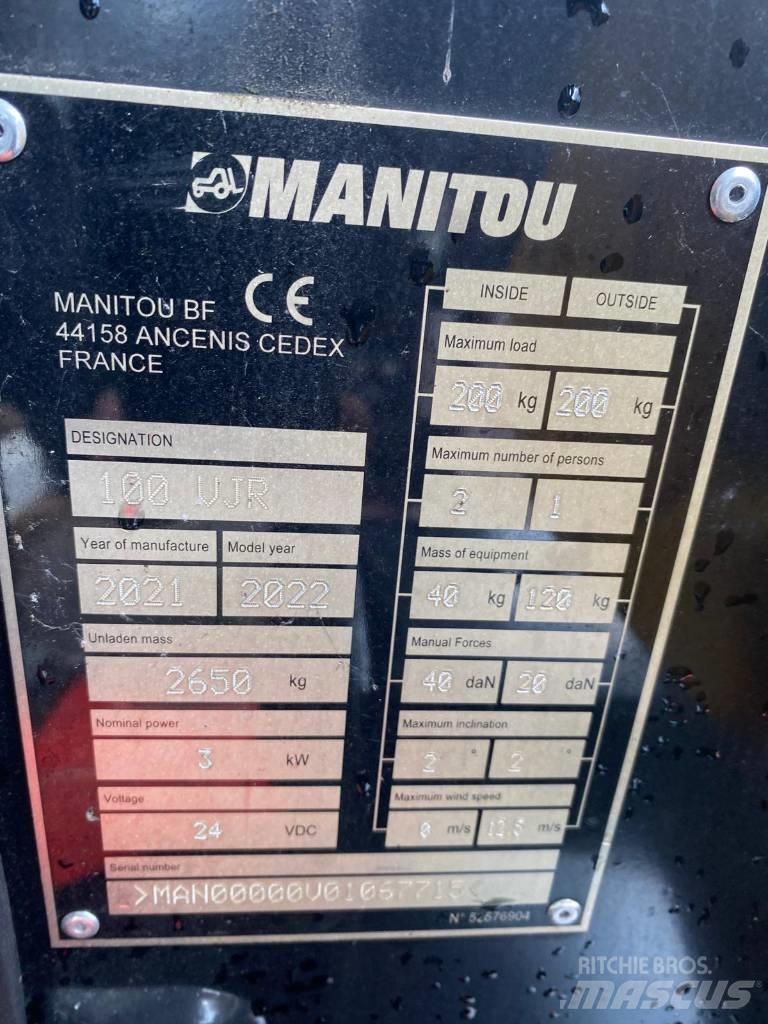 Manitou 100 VJR Personel Platformları ve Cephe Asansörleri