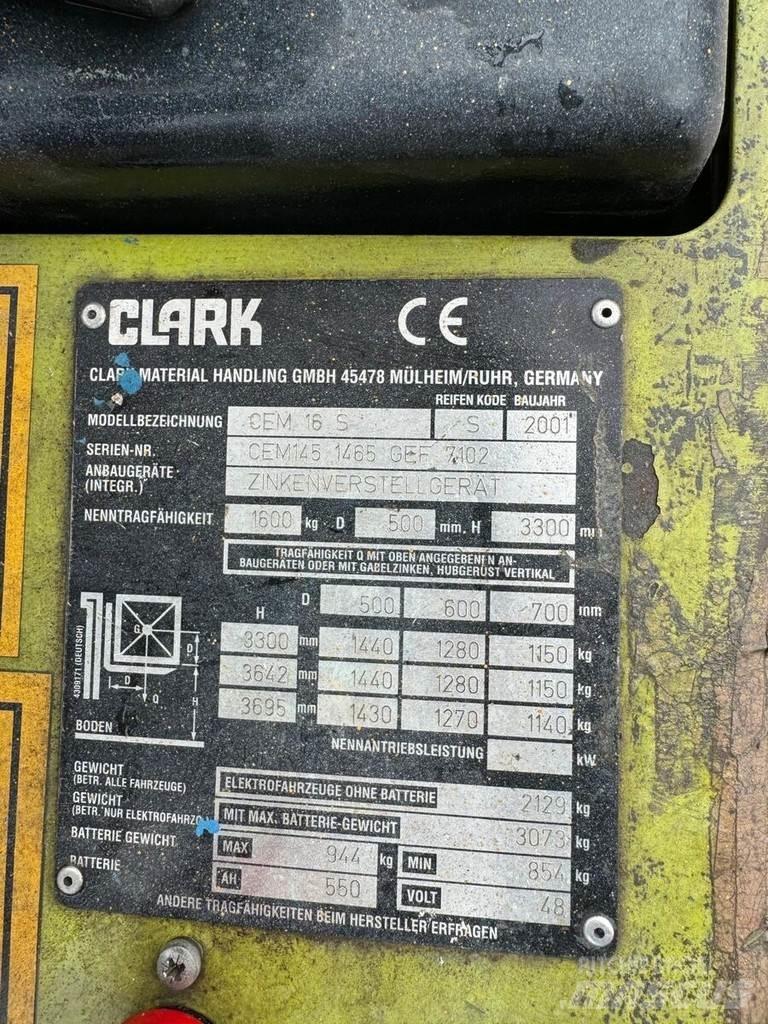 Clark CEM 16S Elektrikli forkliftler