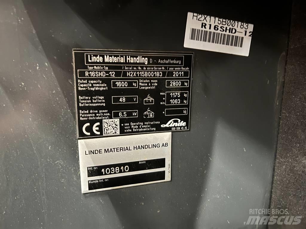 Linde R16S Reach truck - depo içi istif araçları