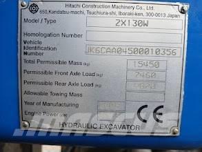 Hitachi ZX 130 W Lastik tekerli ekskavatörler