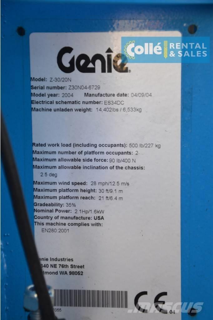 Genie Z-30/20N | 2004 Körüklü personel platformları