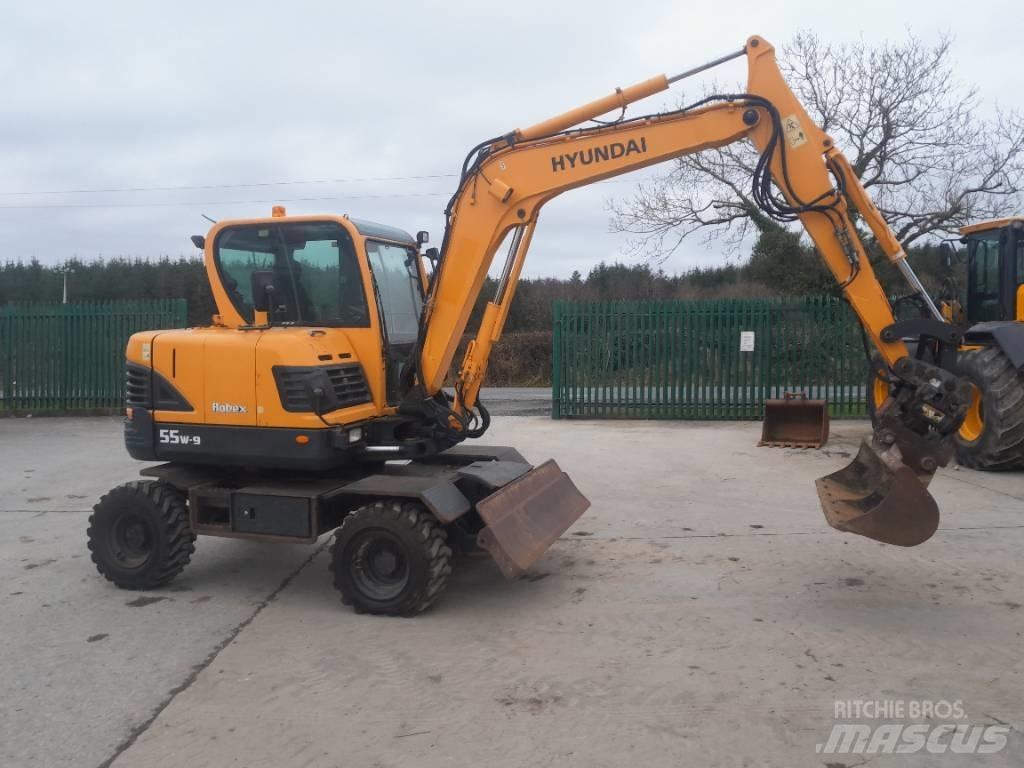 Hyundai R55 W-9 Lastik tekerli ekskavatörler