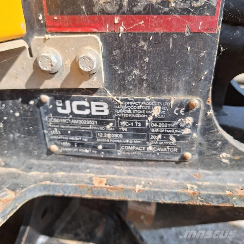 JCB 16 C-1 Mini ekskavatörler, 7 tona dek