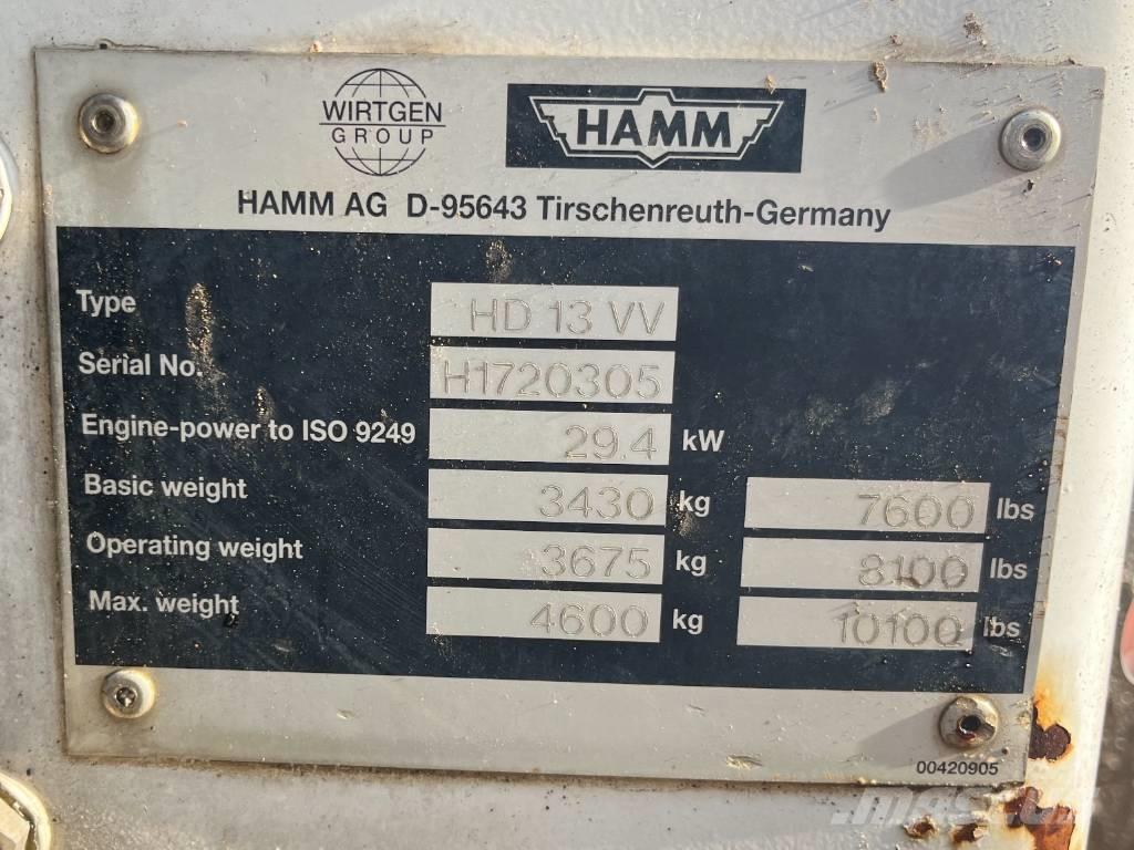 Hamm HD 13 VV Çift tamburlu silindirler