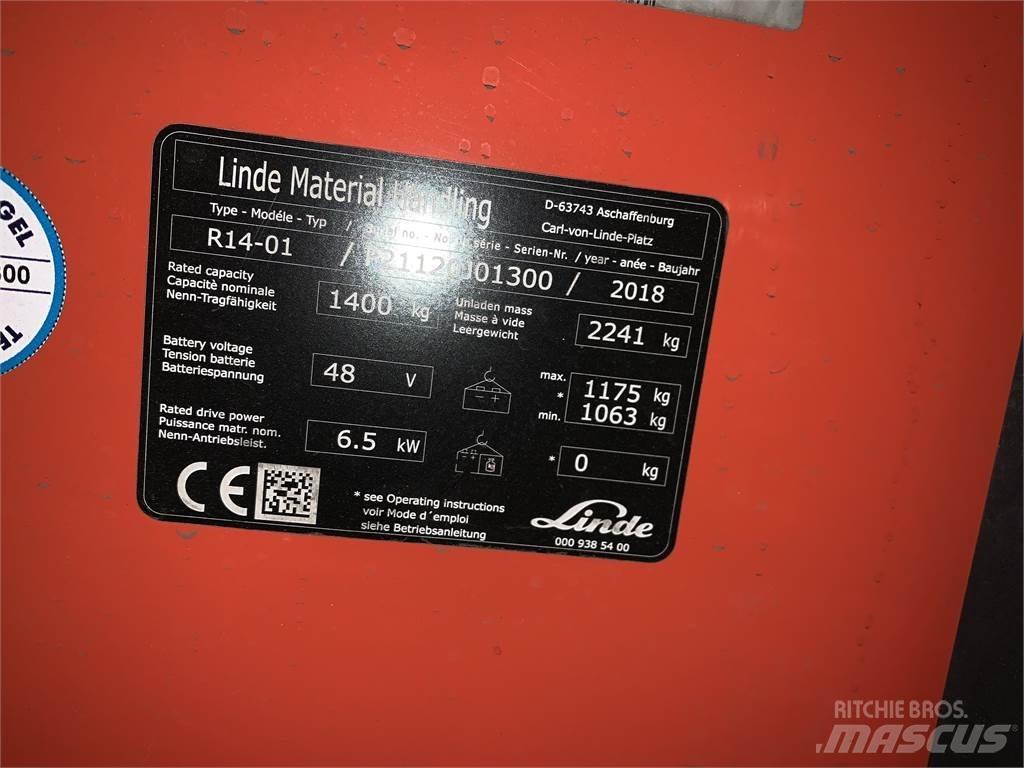 Linde R14 Reach truck - depo içi istif araçları