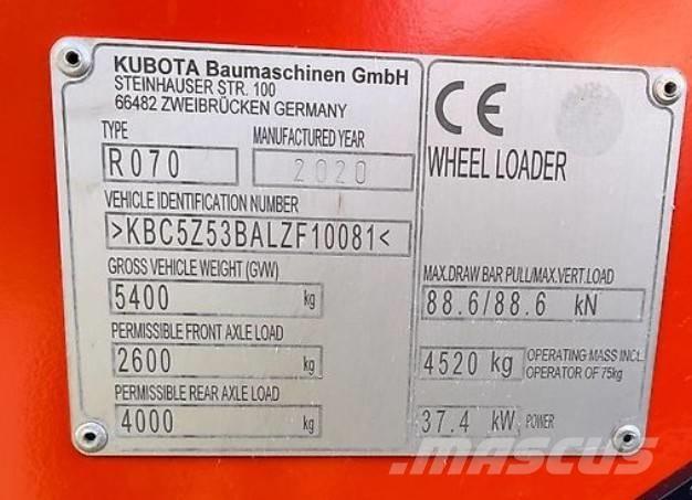 Kubota R 070 Tekerlekli yükleyiciler
