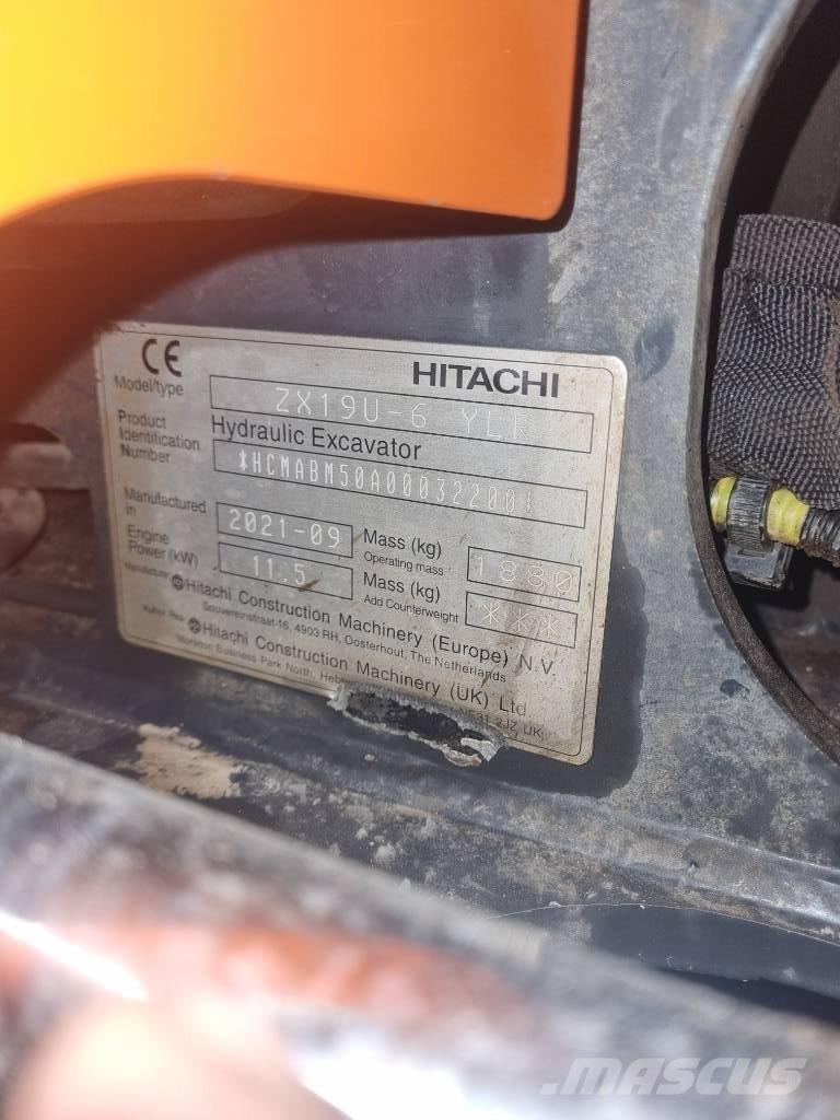 Hitachi ZX 19 U Mini ekskavatörler, 7 tona dek