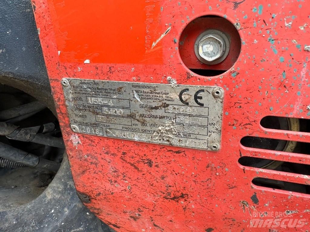 Kubota KX 055-4 Mini ekskavatörler, 7 tona dek