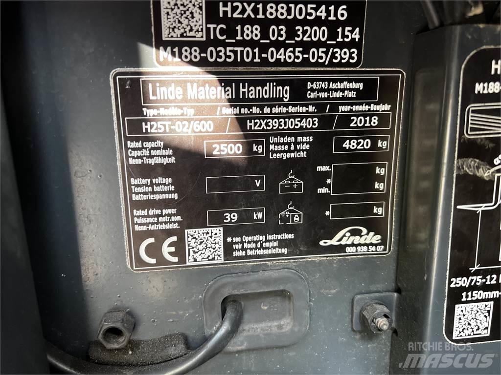 Linde H25T/600 LPG'li forkliftler