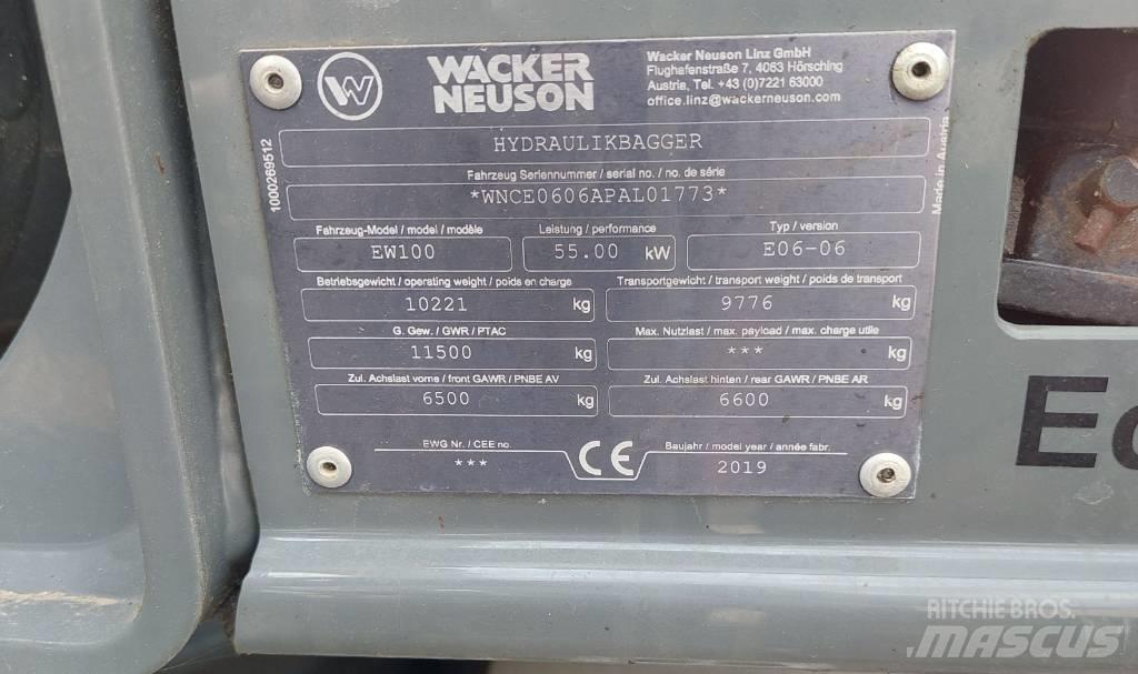 Wacker Neuson EW100 Lastik tekerli ekskavatörler