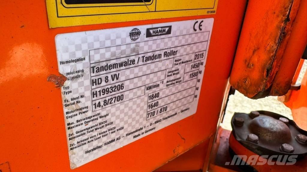 Hamm HD 8 VV Çift tamburlu silindirler