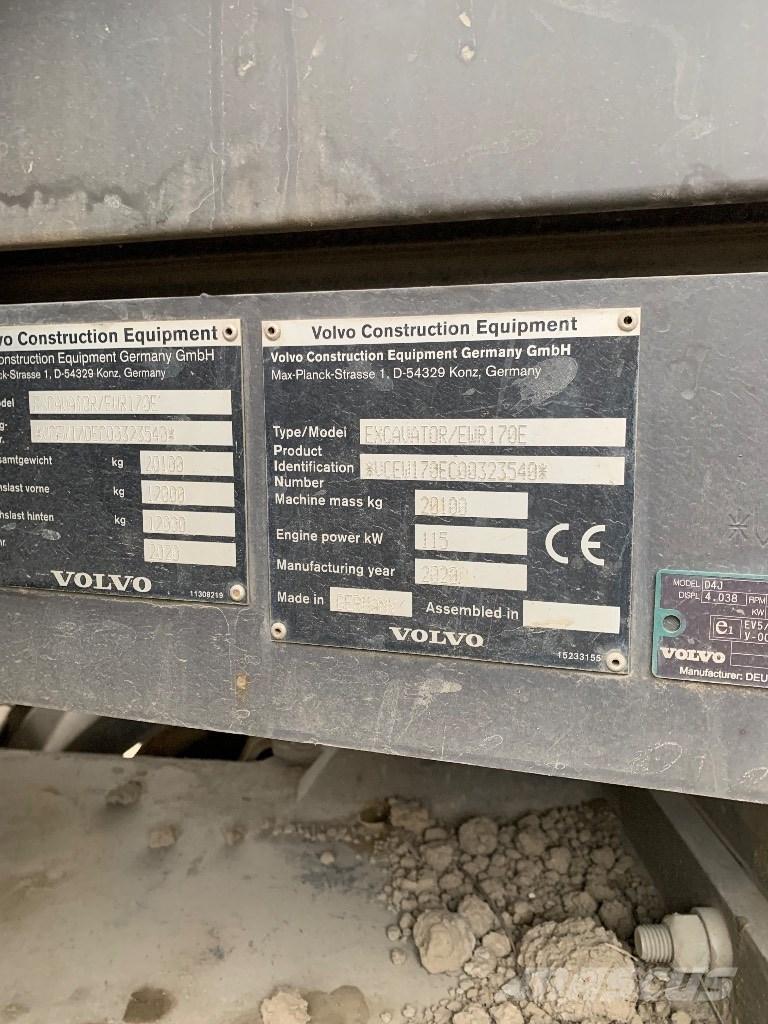 Volvo EWR 170 E Lastik tekerli ekskavatörler