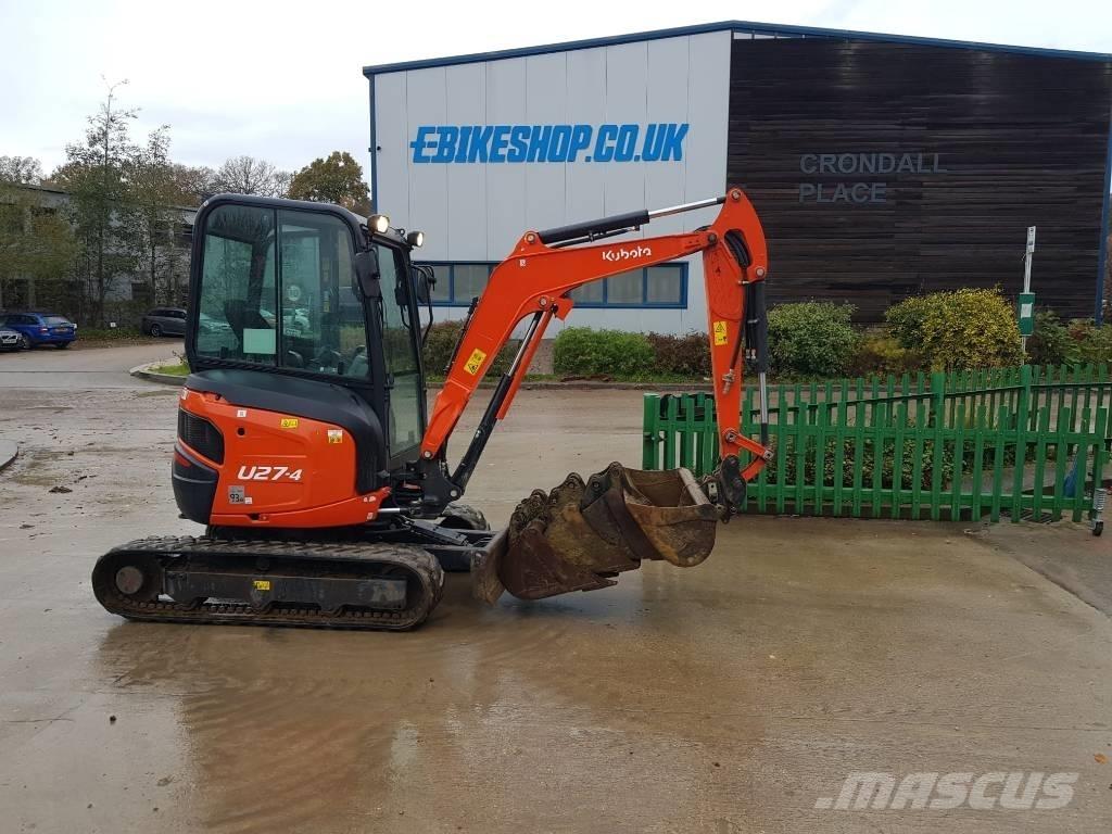 Kubota U27-4 Mini ekskavatörler, 7 tona dek