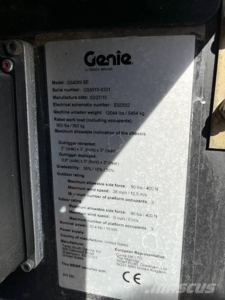 Genie GS 4069 BE Makasli platformlar