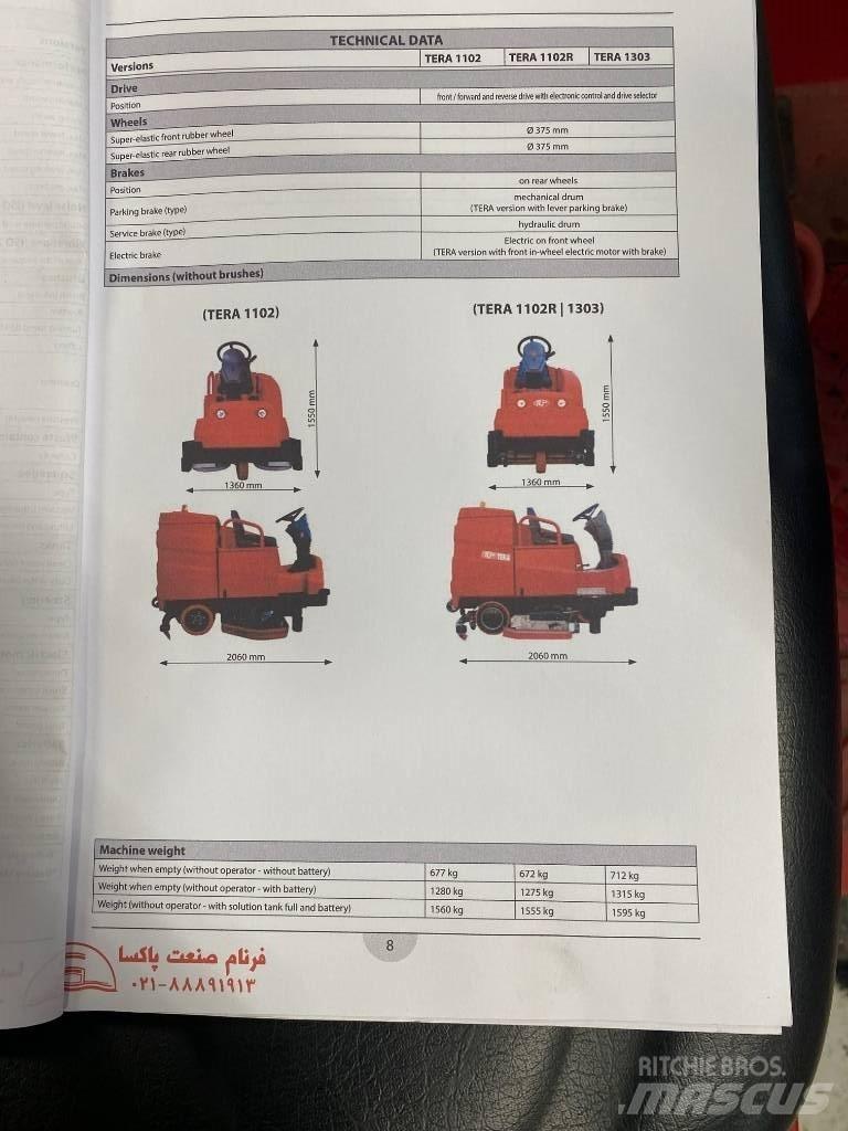 RCM Tera 1102 Kurutmalı temizleme makineleri
