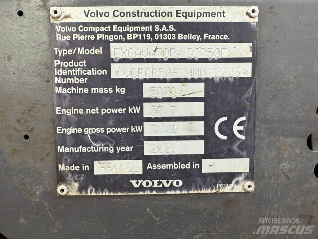 Volvo ECR50F Mini ekskavatörler, 7 tona dek