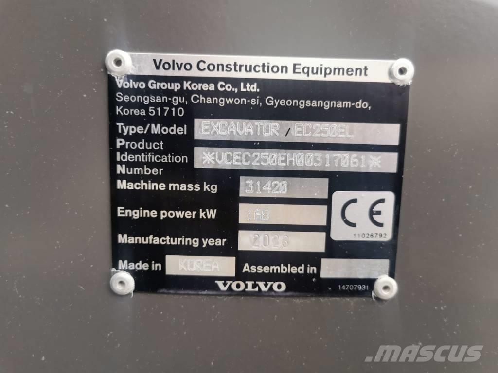 Volvo EC250EL Paletli ekskavatörler