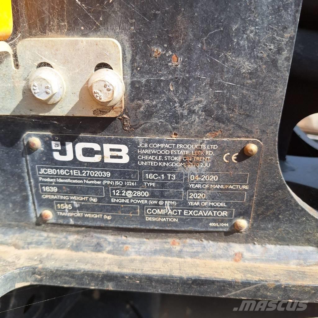 JCB 16 C-1 Mini ekskavatörler, 7 tona dek