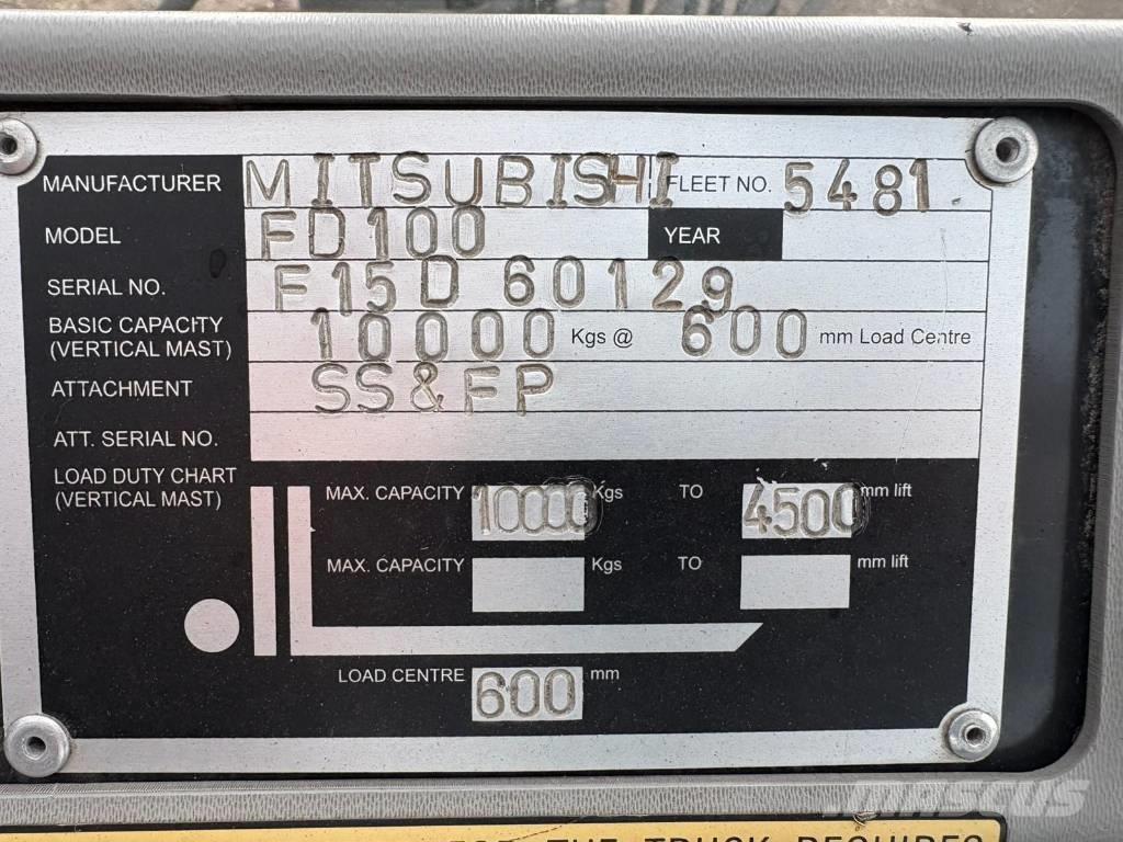 Mitsubishi FD 100 Dizel forkliftler