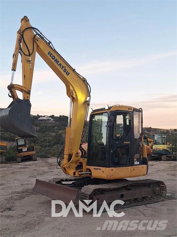 Komatsu PC80 Mini ekskavatörler, 7 tona dek
