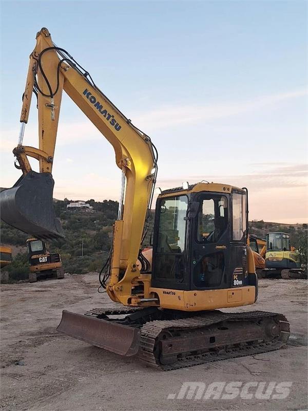 Komatsu PC80 Mini ekskavatörler, 7 tona dek