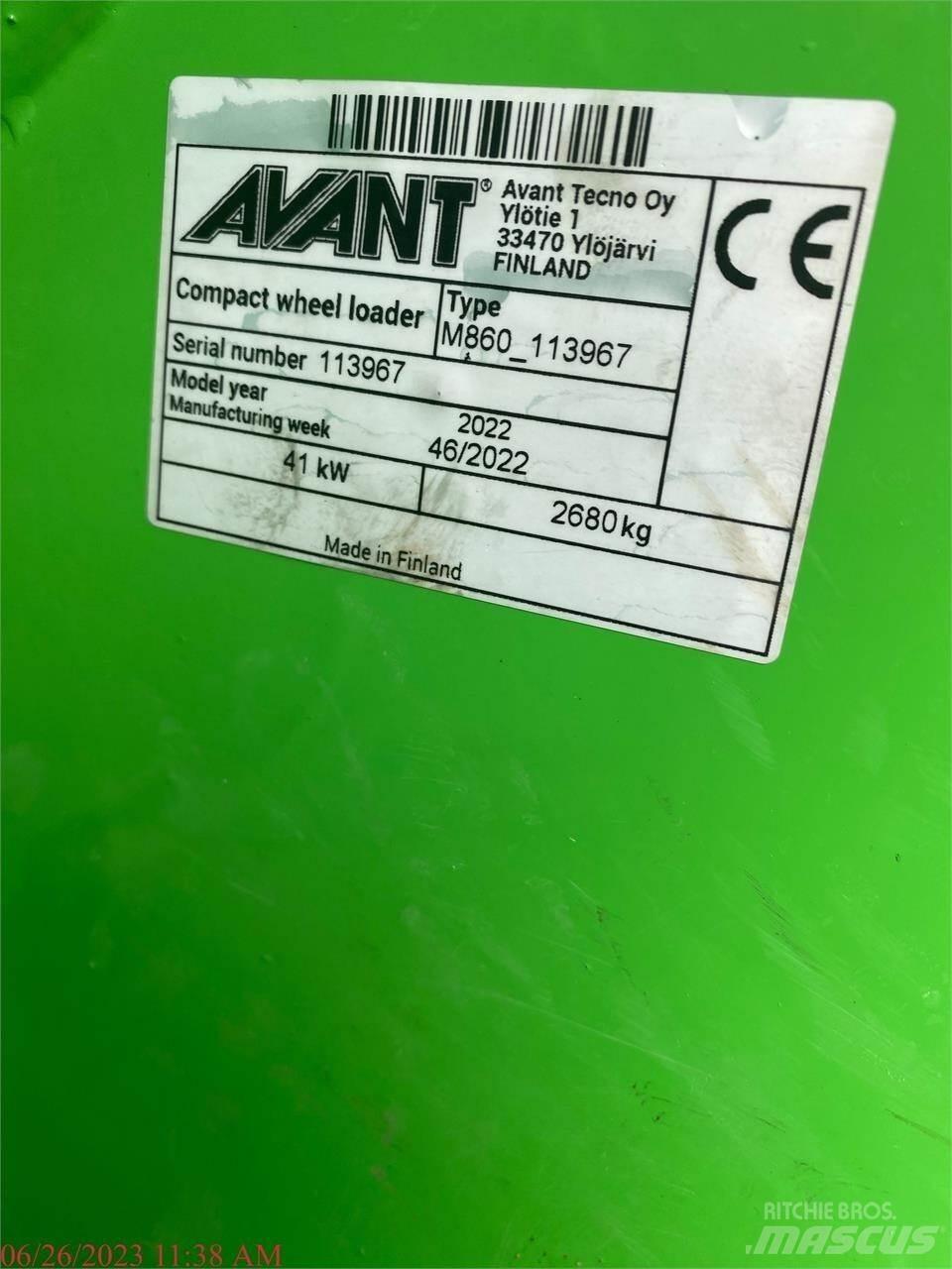 Avant 860I Tekerlekli yükleyiciler
