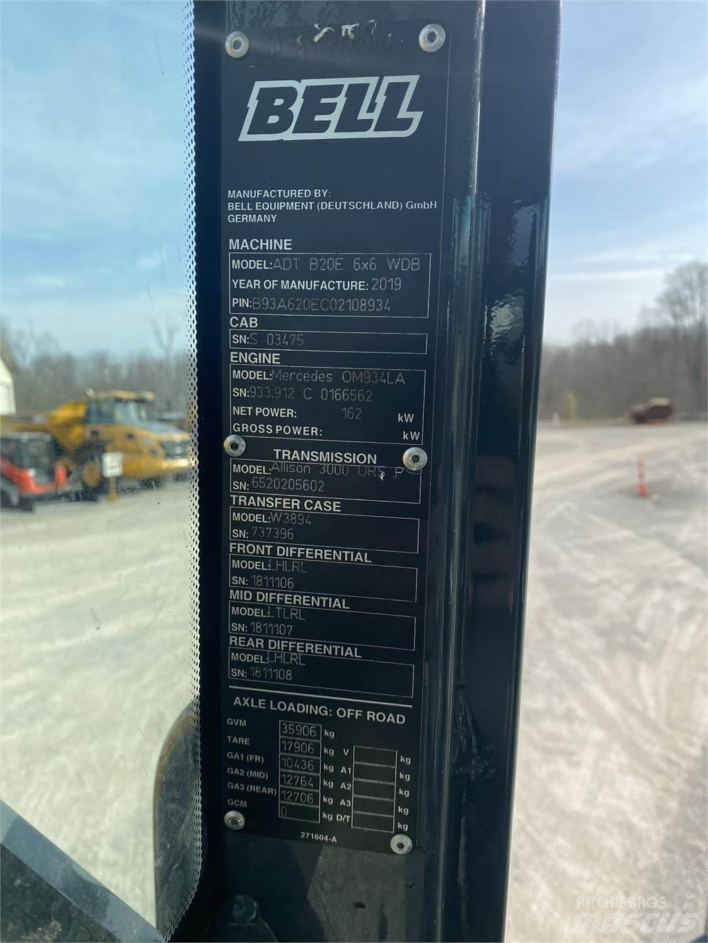 Bell B20E Belden kirma kaya kamyonu