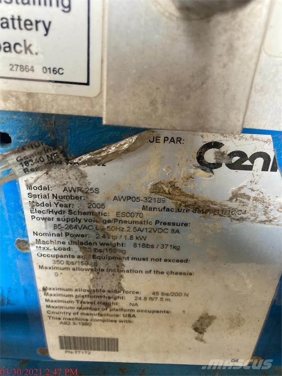 Genie AWP25S Personel Platformları ve Cephe Asansörleri