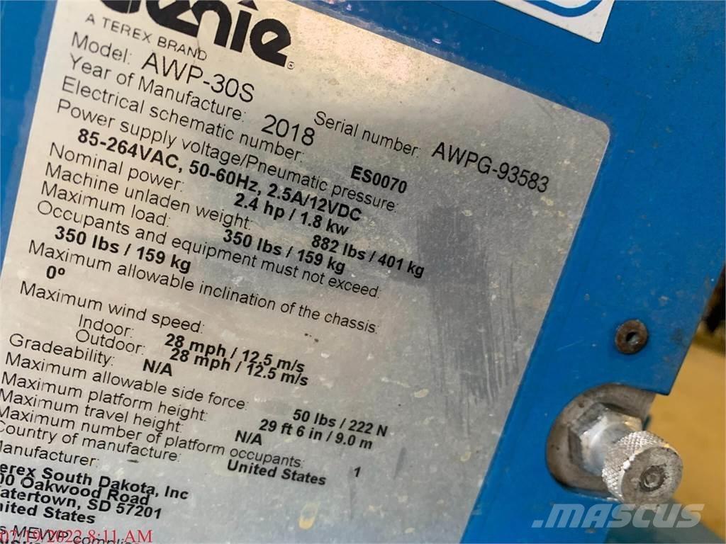 Genie AWP30S Personel Platformları ve Cephe Asansörleri