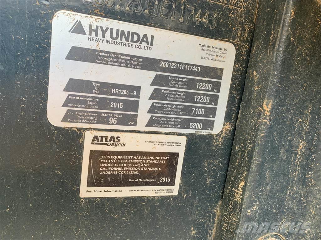 Hyundai HR120C-9 Çift tamburlu silindirler