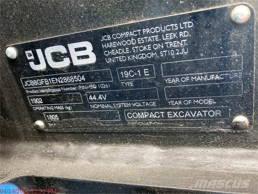 JCB 19C-1E Mini ekskavatörler, 7 tona dek