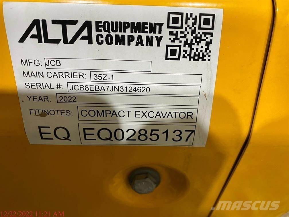 JCB 35Z-1 Mini ekskavatörler, 7 tona dek